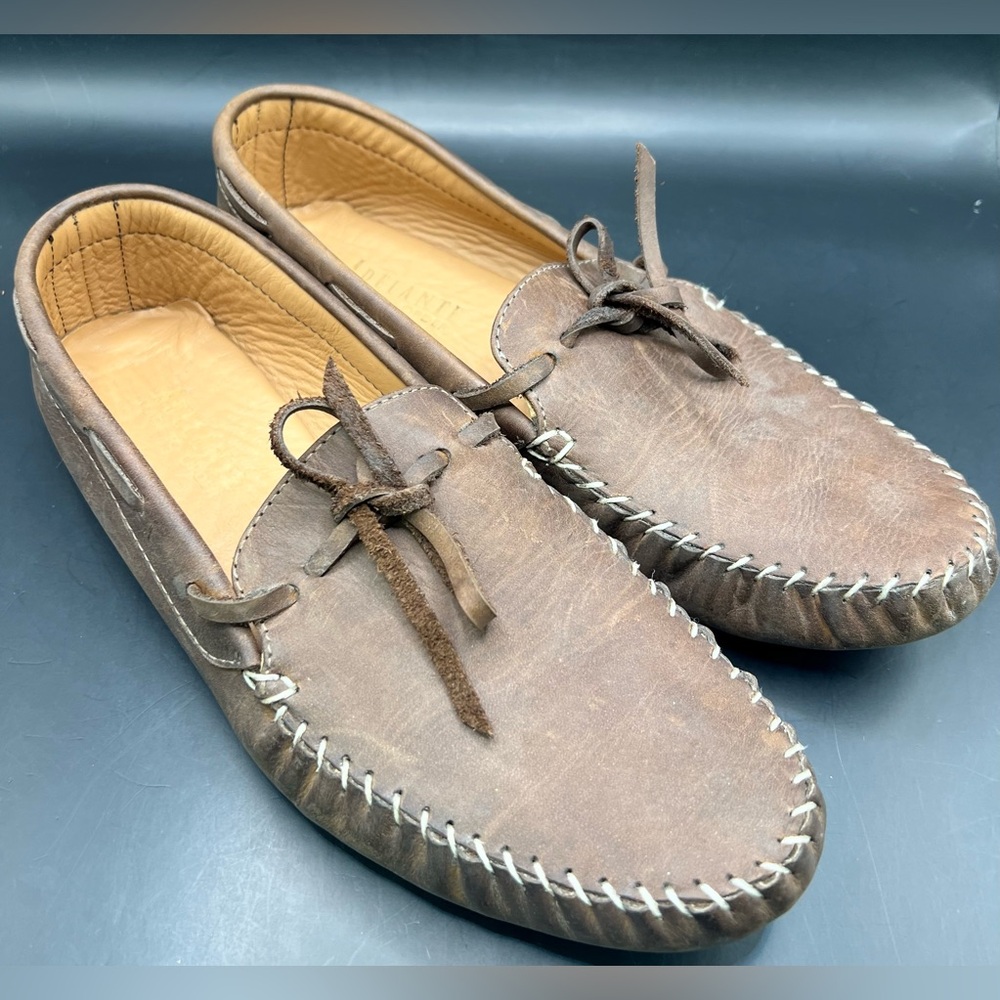 Adelante- Classic Brown Leather Loafers-Mens,‎ 9.5D, Made to order